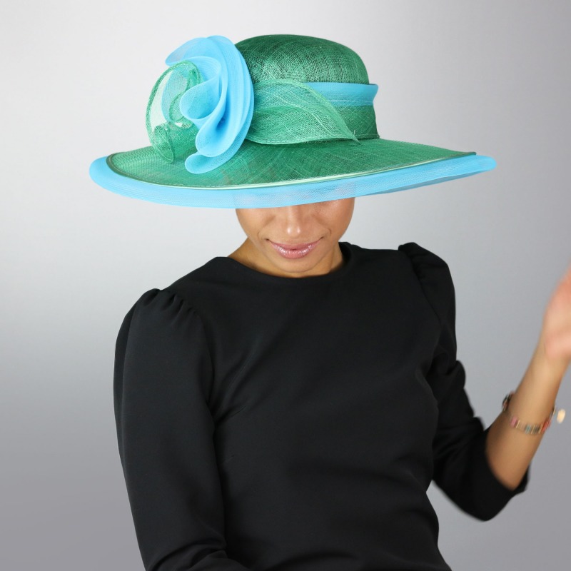 Akua Light blue elegant ceremony hat