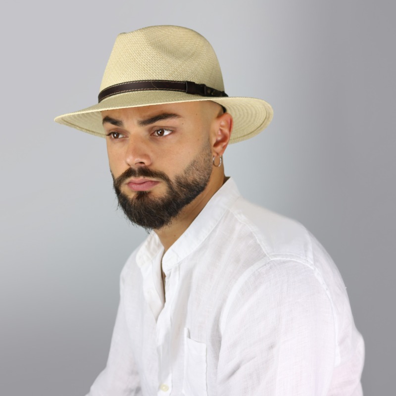 Panama hat for men and women with strap