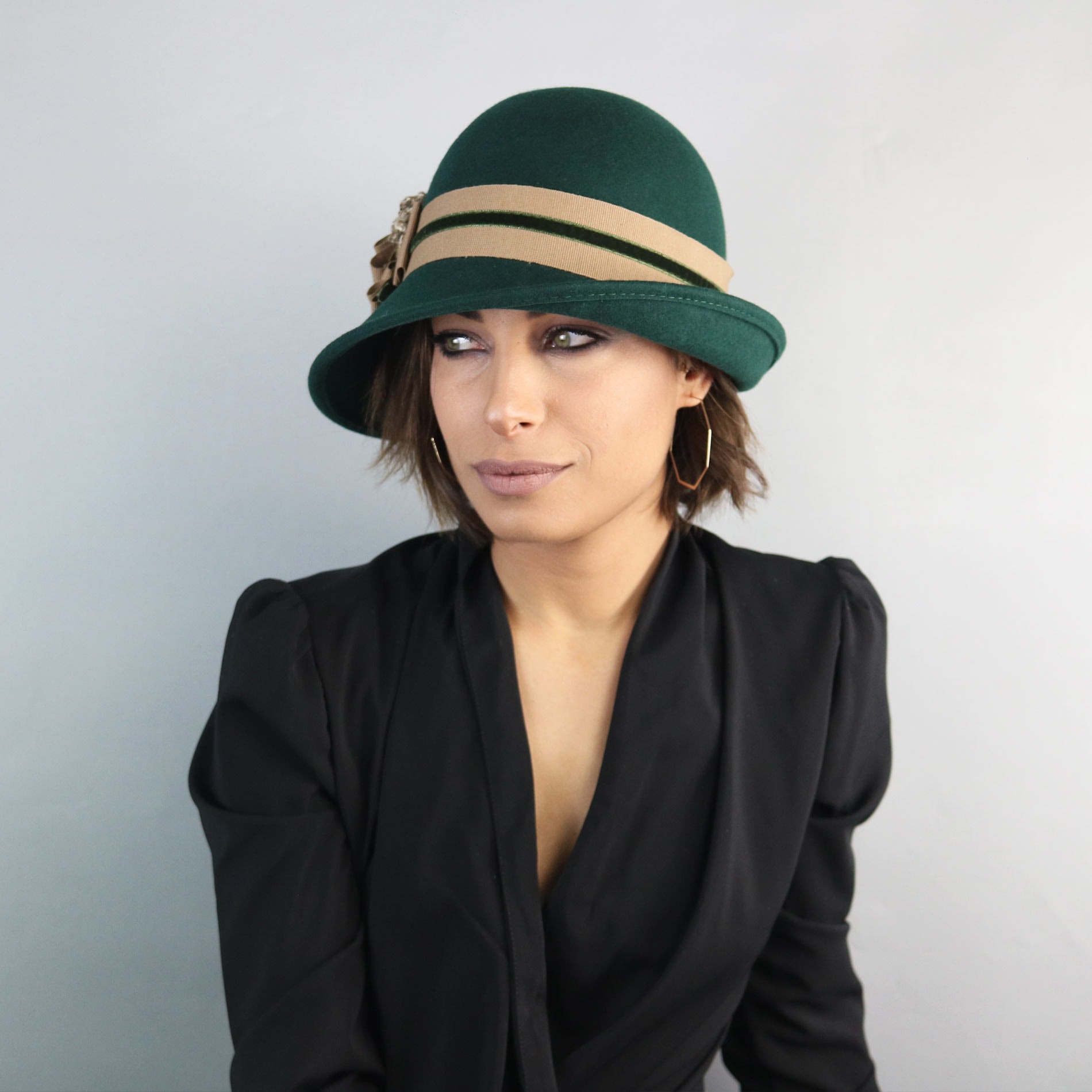Womens Wool Vintage Cloche Hat | | EA