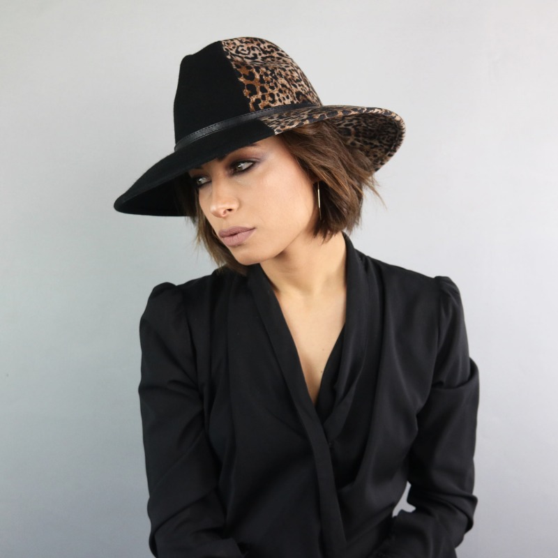 Cappello fedora di lana animalier Anuket Complit