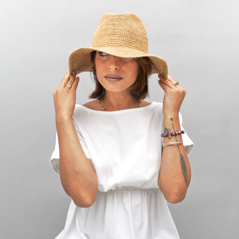 Medium brimmed raffia hat Shila| Complit