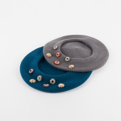Women's beret hat with applied gems | Complit 2