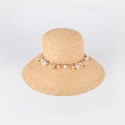 Raffia summer hat with shells | Complit