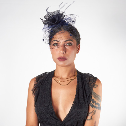 Fascinator da cerimonia con veletta | Complit