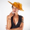 Elegant women's asymmetrical ceremony hat