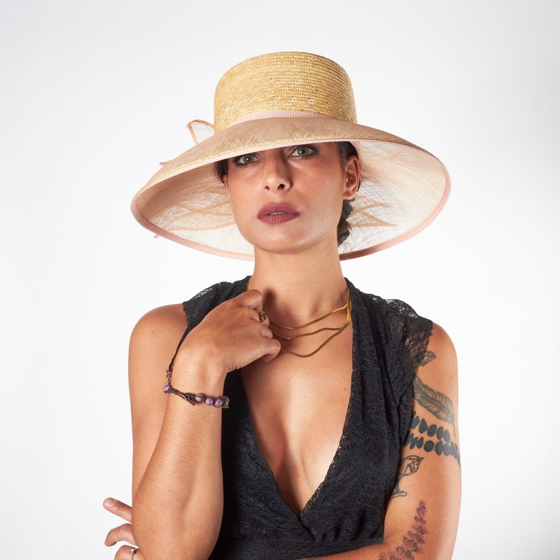 Elegant straw hat with flower | Complit