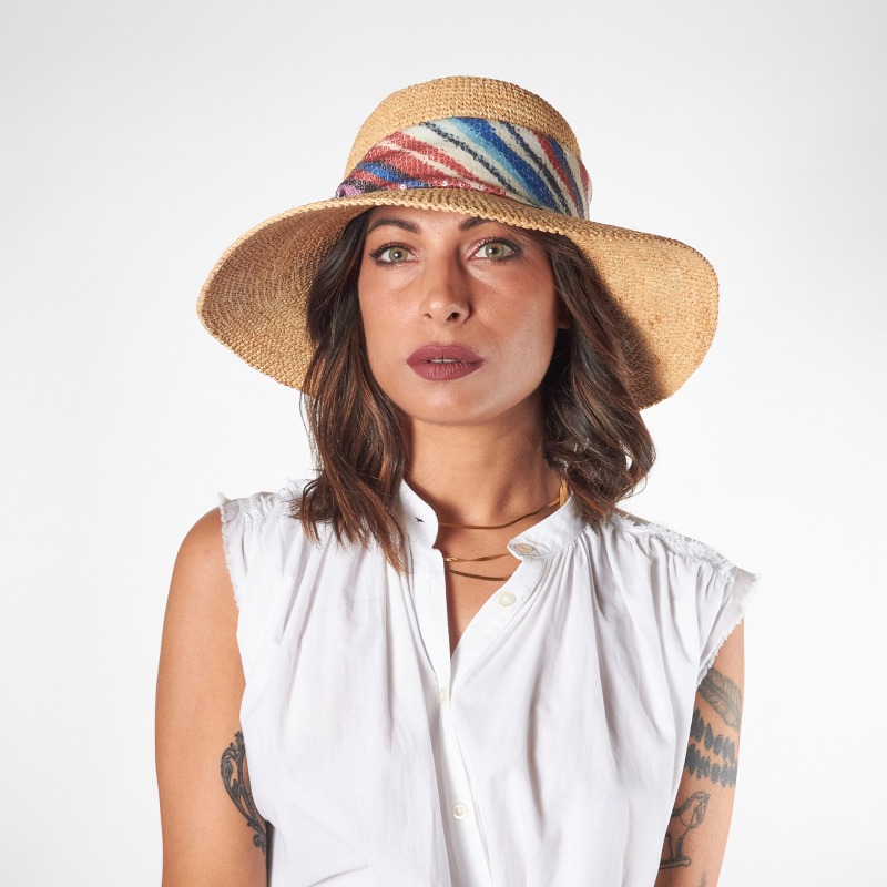 Cappello da donna in rafia crochet | Complit