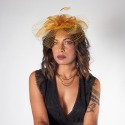 Fascinator with elegant veil for ceremonies