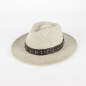 Cappello Fedora donna in feltro di lana con borchie