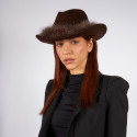 Cappello Cowboy Donna in Lana con Piume – Made in Italy