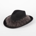 Cappello Cowboy Donna in Lana con Piume – Made in Italy