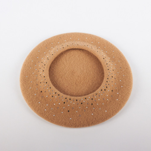 Women's Wool Beret with Rhinestones – Italian Style 2