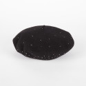 Women's Wool Beret with Rhinestones – Italian Style
