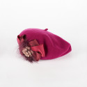 Basco donna in lana con fiocco e piume | Complit