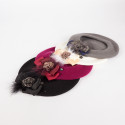 Basco donna in lana con fiocco e piume | Complit