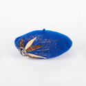 Women's Wool Beret – Hand-Painted with Animalier Style