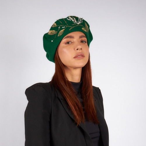 Women's Beret with Pearls and Rhinestones | Complit