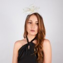 Fascinator da cerimonia con veletta avorio | Complit