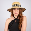 Straw hat with jacquard ribbon | Complit