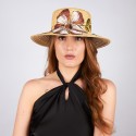 Straw hat with floral decoration | Complit