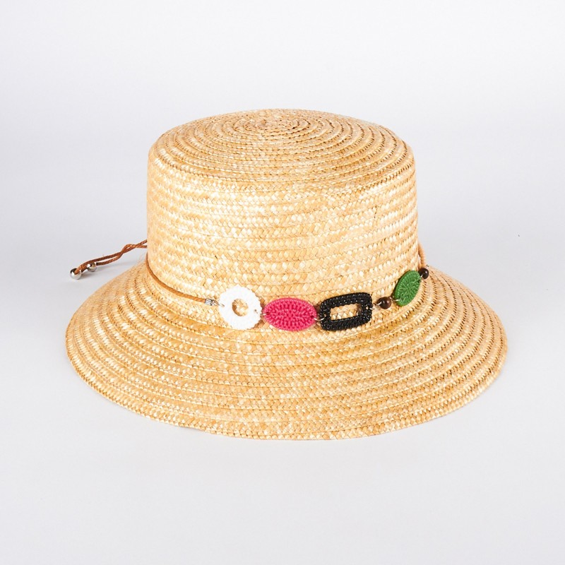Cappello di paglia donna con charme colorati | Complit