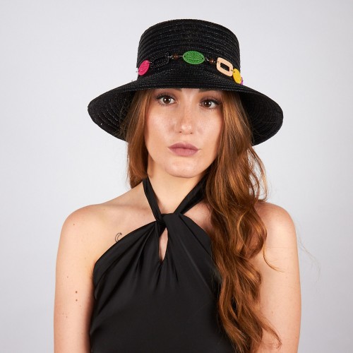 Women's straw hat with colorful charms | Complit 2
