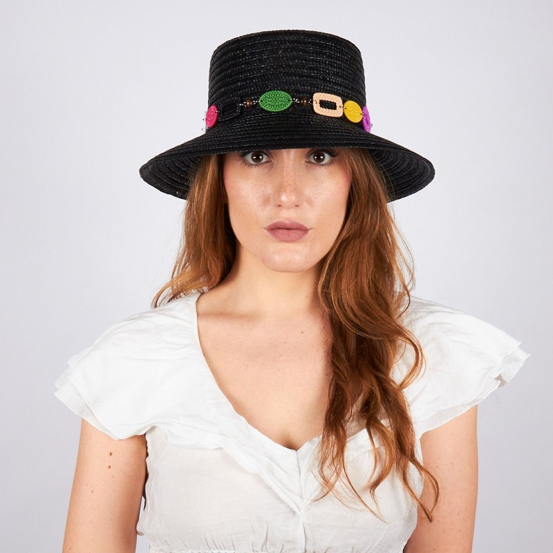 Cappello di paglia donna con charme colorati | Complit