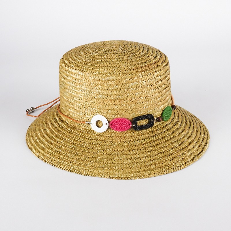 Women's straw hat with colorful charms | Complit