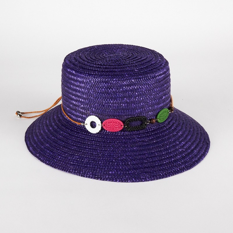 Women's straw hat with colorful charms | Complit