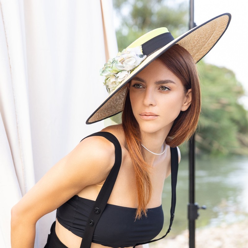 Cappello di paglia donna con fiori | Complit