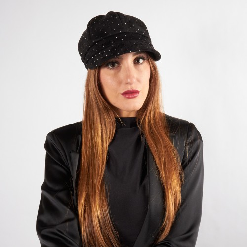 Women’s Winter Flat Cap with Rhinestones | Complit