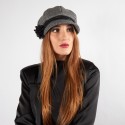 Captain Hat da donna con cinturino e fiore