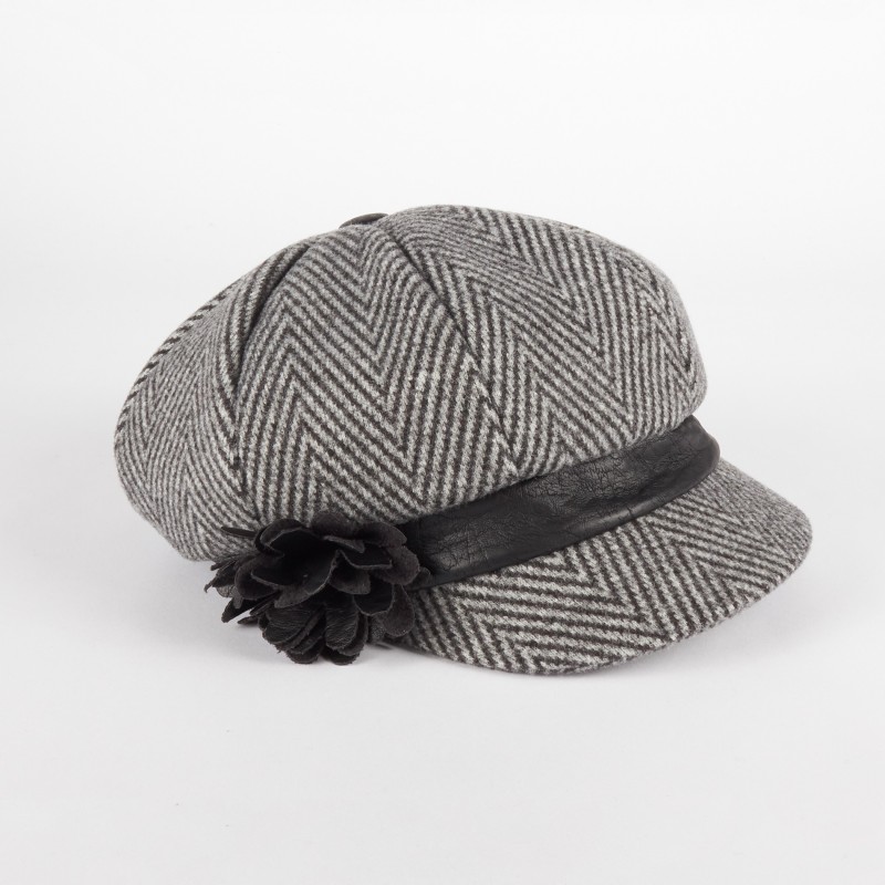 Captain Hat da donna con cinturino e fiore