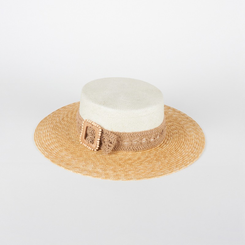Women's two-tone straw hat | Complit