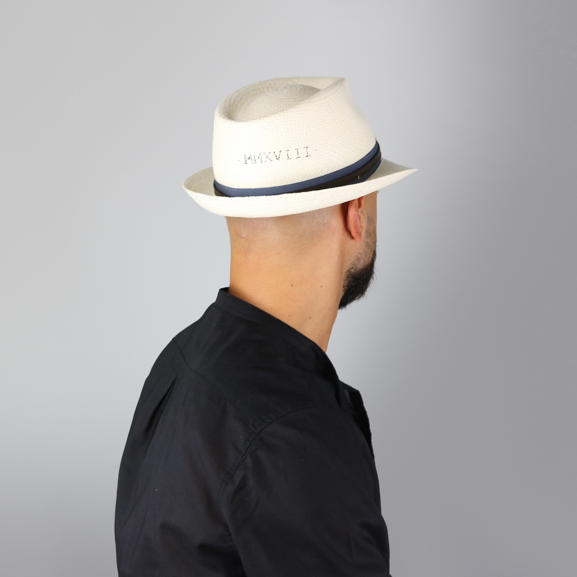 EOZY-Cappello Panama Vintage in Cotone Uomo Donna Unisex Fedora Classico Jazz Berretto Bump Top Stile Inglese 