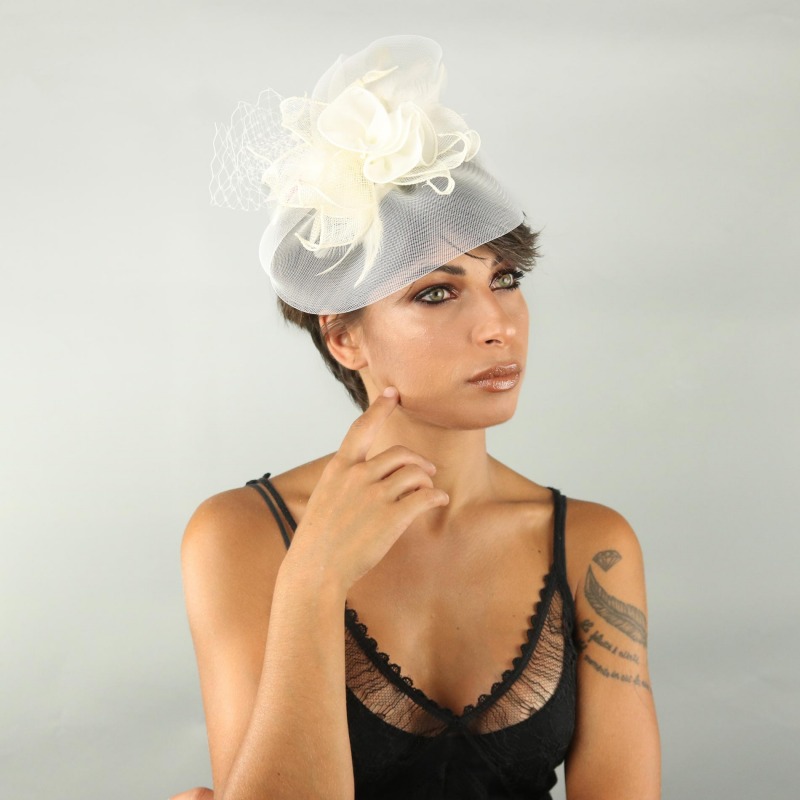 Wedding White Fascinator Triha | Complit