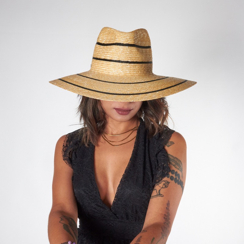 Women's striped straw hat | Complit