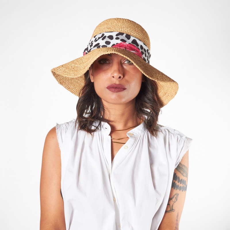 Cappello da donna animalier in rafia  | Complit